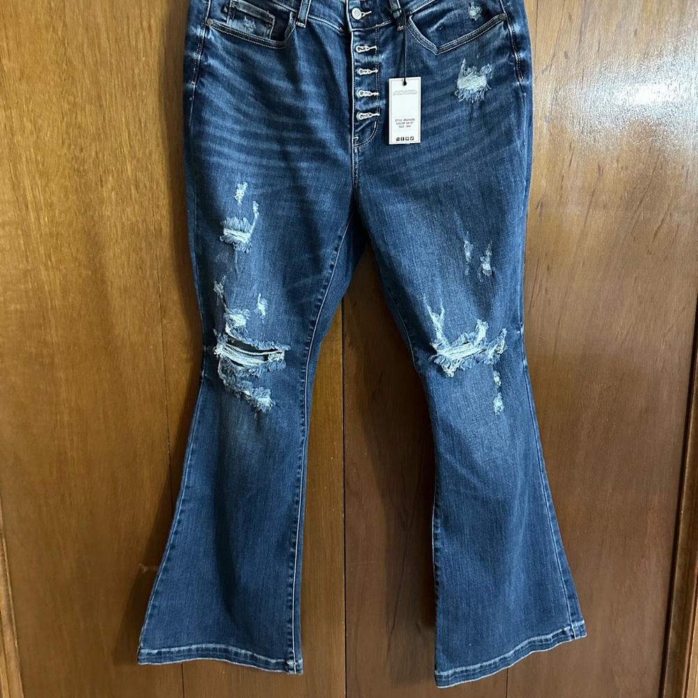 Judy Blue Blue Flare Wide Leg Jeans